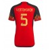 Tanie Strój piłkarski Belgia Jan Vertonghen #5 Koszulka Podstawowej MŚ 2022 Krótkie Rękawy